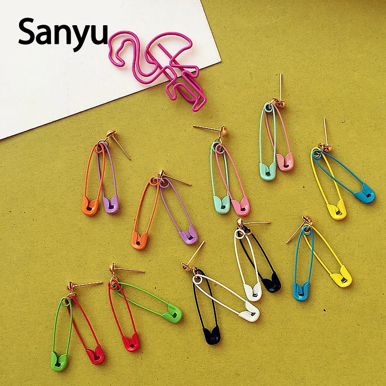 Fashion Colorful Clip Pins Geometry Drop Earrings Cerative Cute Candy Color Dangle Earrings for Women Girls 2019 Fashion Jewelry
Fashion Colorful Clip Pins Geometry Drop Earrings Cerative Cute Candy Color Dangle Earrings for Women Girls 2019 Fashion Jewelry