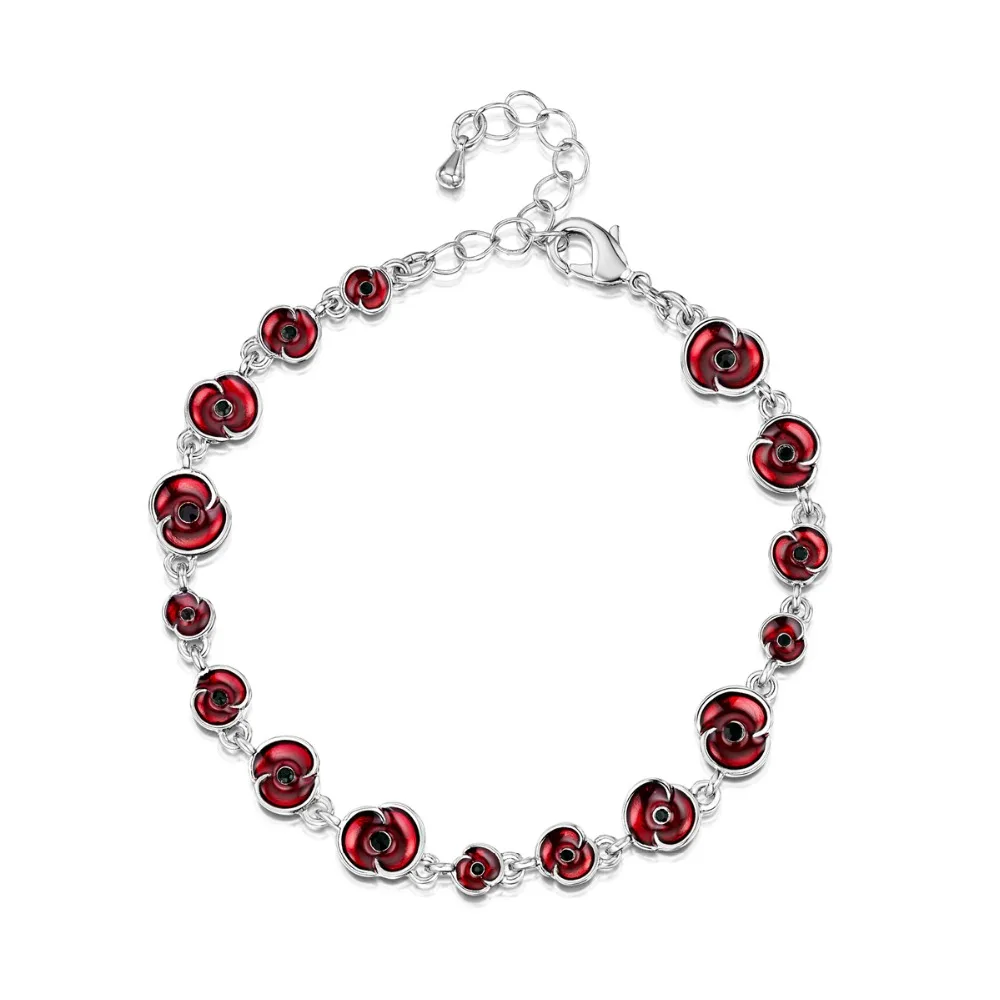 2016 Red Enamel Poppy Collection Cascade Bracelet UK Remembrance Day Jewelry Gifts Accessory
2016 Red Enamel Poppy Collection Cascade Bracelet UK Remembrance Day Jewelry Gifts Accessory