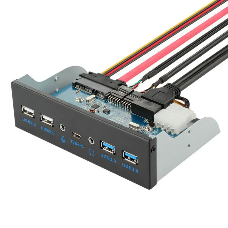 Передняя панель концентратора USB 3 1 7 портов 0 с Аудиоразъемом 5 мм + TYPE C USB3.0 usb 2