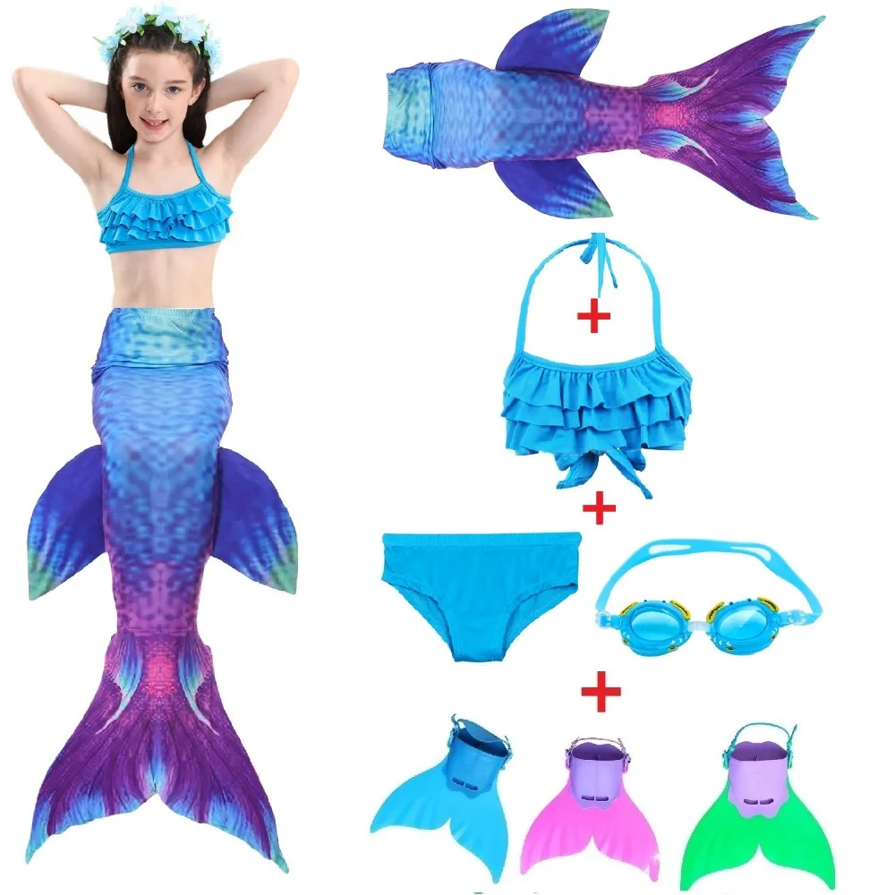 2018 New Girls Mermaid Tail For Swimming With Monofin Costume Mermaid SET Bikinis Bathing Set Children Summer Swimming Dress
2018 New Girls Mermaid Tail For Swimming With Monofin Costume Mermaid SET Bikinis Bathing Set Children Summer Swimming Dress