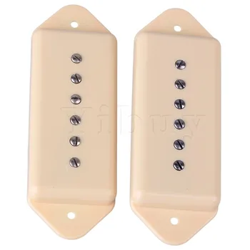 Yibuy Noiseless Ceramica Single Coil Magnetic Guitar Pickup Set Neck and Bridage Creamy-White
Yibuy Noiseless Ceramica Single Coil Magnetic Guitar Pickup Set Neck and Bridage Creamy-White