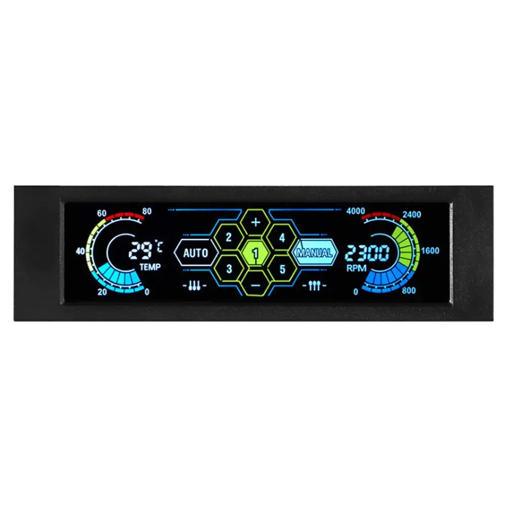 5 Channel LCD Display Touch Control Automatic PC Cooling Fan Speed Controller NEW
5 Channel LCD Display Touch Control Automatic PC Cooling Fan Speed Controller NEW