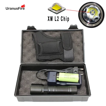 Underwater Diving Flashlight XM-L2 LED Dive Torch 26650 Lamp Waterproof Cave Explore Light with Wrist Sleeve
Underwater Diving Flashlight XM-L2 LED Dive Torch 26650 Lamp Waterproof Cave Explore Light with Wrist Sleeve