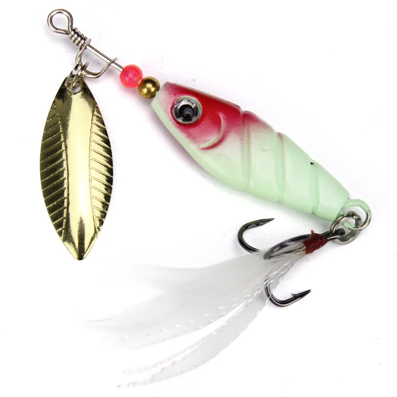 Fishing Spinner Bait Glow Jigs Metal Fish Lure Ocean Boat Catch Bass Feather Treble Hook Artificial Lures 
Fishing Spinner Bait Glow Jigs Metal Fish Lure Ocean Boat Catch Bass Feather Treble Hook Artificial Lures
