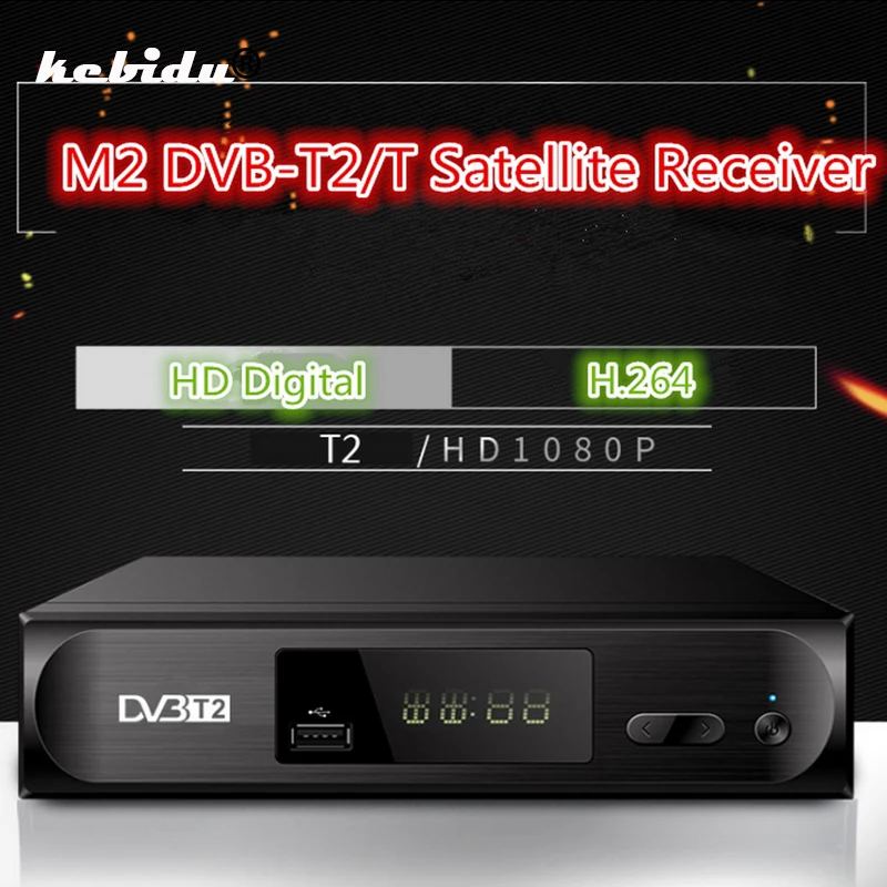 

kebidu DVB-T/T2 Satellite Receiver M2 HD Digital TV Tuner Receptor MPEG DVB T2 H.264 Terrestrial TV Receiver DVB T Set Top Box