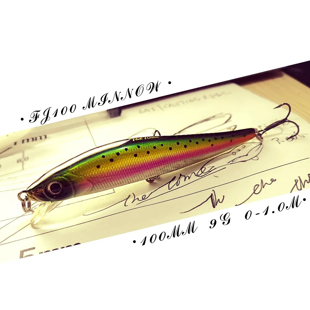 The Time Brand floating minnow fishing lure bait 100mm 9g artificial lures jerkbait for bass pike fish fishing
The Time Brand floating minnow fishing lure bait 100mm 9g artificial lures jerkbait for bass pike fish fishing