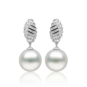 Free Shipping AAA 13-13.5mm Genuine South Sea White Pearl Diamond Drop Earrings 18k White Gold
Free Shipping AAA 13-13.5mm Genuine South Sea White Pearl Diamond Drop Earrings 18k White Gold