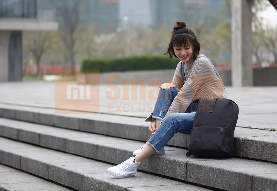 100% Original Xiaomi Fashion School Backpack 600D Polyester Durable Waterproof Suit For 15.6 Inch Laptop Computer 16