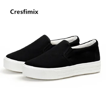 Cresfimix women soft comfortable white loafers lady casual anti skid canvas flat shoes student school black shoes zapatos
Cresfimix women soft comfortable white loafers lady casual anti skid canvas flat shoes student school black shoes zapatos
