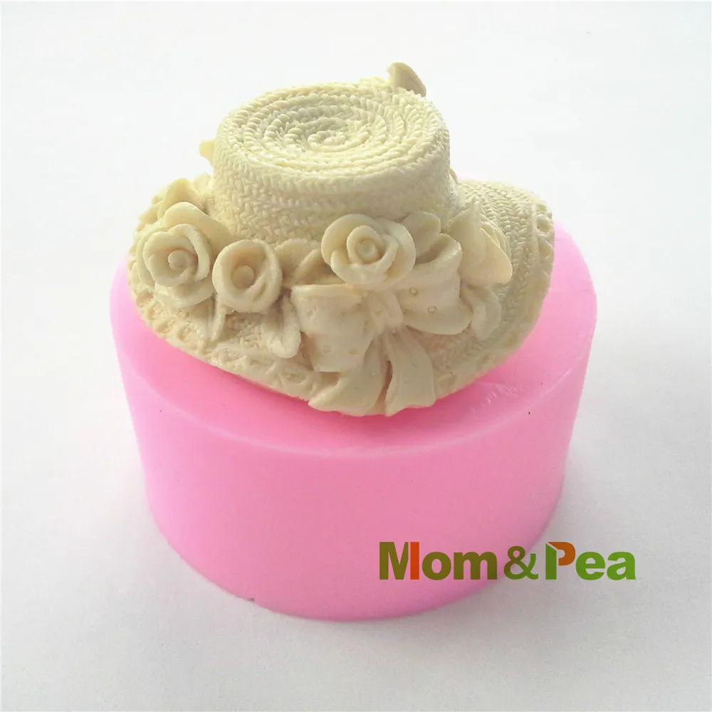 Image Mom Pea 0407 Free Shipping Lady Hat Silicone Soap Mold Cake Decoration Fondant Cake 3D Mold Food Grade Silicone Mould