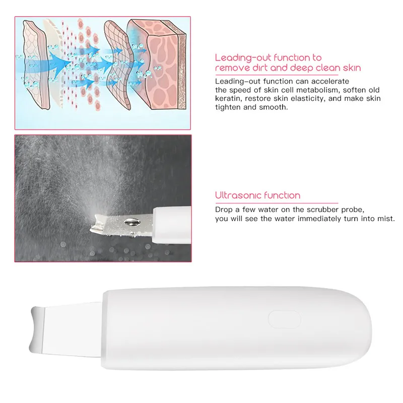 Ultrasonic Face Skin Scrubber USB Rechargeable Facial Cleansing Device Peeling Vibration Blackhead Remover Comedone Extractor
Ultrasonic Face Skin Scrubber USB Rechargeable Facial Cleansing Device Peeling Vibration Blackhead Remover Comedone Extractor