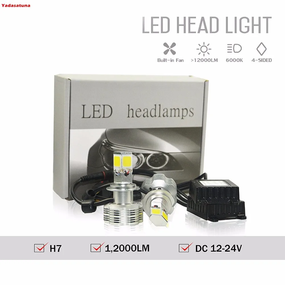 2Pcs H7 110W 12000Lm/Pair 6000K White LED Headlight Bulbs 4-Sided COB Error Free For H7 Anti-Flick No Error for front lights
2Pcs H7 110W 12000Lm/Pair 6000K White LED Headlight Bulbs 4-Sided COB Error Free For H7 Anti-Flick No Error for front lights