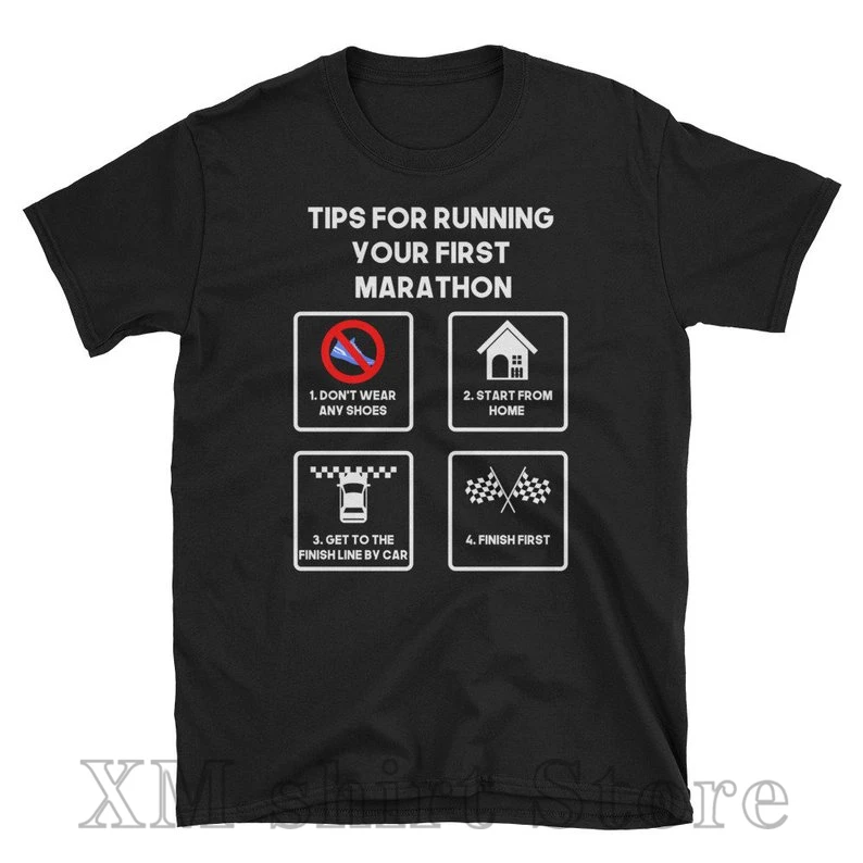 Фото Забавная футболка для марафона советы бега первого крутые футболки