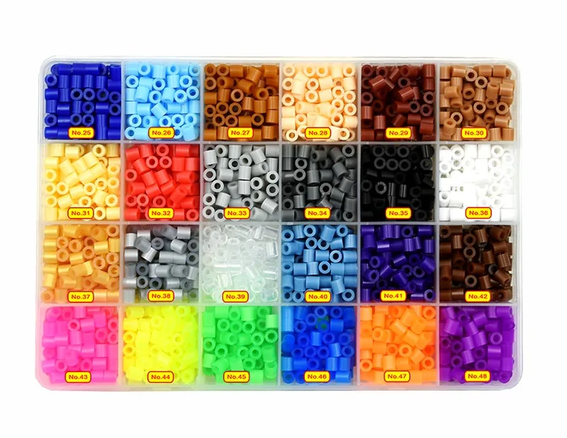 24 48 Colors Hama Beads Perler Beads Kids Education 3D Diy puzzle Toys TOP Quality New Wholesale
