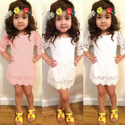 2-7Years Baby Girl Dress Toddler Kids 3/4 Sleeve Hollow Out Flower Lace Princess Summer Dress Party Dress 
2-7Years Baby Girl Dress Toddler Kids 3/4 Sleeve Hollow Out Flower Lace Princess Summer Dress Party Dress