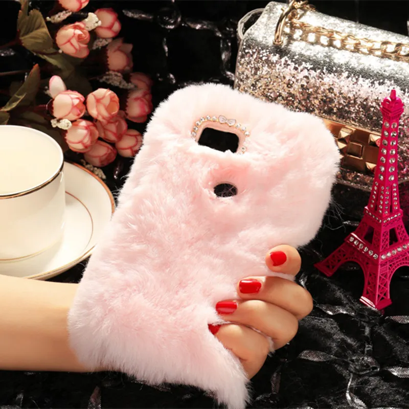 Rabbit Ear Hair Furry Case For HTC Ocean U11 U12 Life 19 Plus Eyes U Play Alpine One E9 M8 M10 u19e Google Pixel 3 XL Cover |