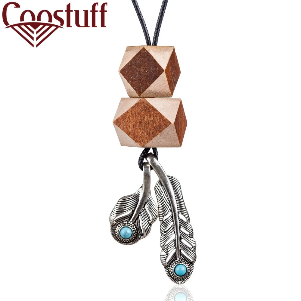 Wood Beads Feather Pendants Long Necklace Women Rope Chain VIntage Jewelry Choker Suspension Jewellery necklaces & pendants
Wood Beads Feather Pendants Long Necklace Women Rope Chain VIntage Jewelry Choker Suspension Jewellery necklaces & pendants
