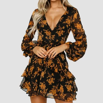 Paris Girl Sexy Summer Autumn Women Chiffon Dress See Through Long Sleeve Floral Printed Dresses V Neck Short Mini Female
Paris Girl Sexy Summer Autumn Women Chiffon Dress See Through Long Sleeve Floral Printed Dresses V Neck Short Mini Female
