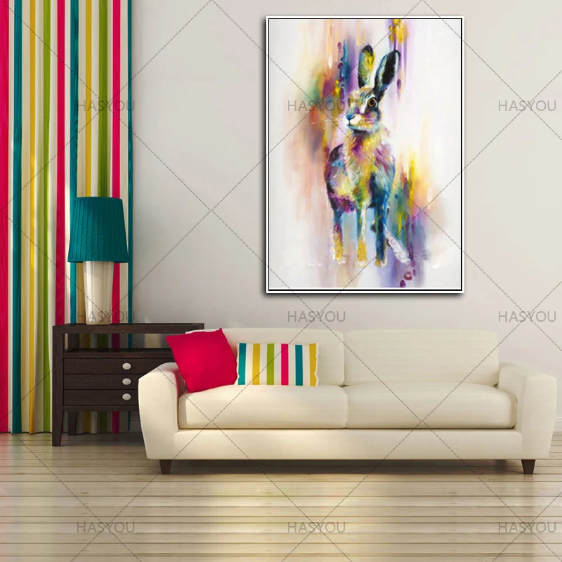 100% Handpainted Animal Wall Pictures Lovely Cute Rabbit Art Abstract Oil Painting On Canvas For Home Decor Hang Wall Paintings
100% Handpainted Animal Wall Pictures Lovely Cute Rabbit Art Abstract Oil Painting On Canvas For Home Decor Hang Wall Paintings