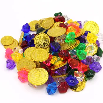 Children Retro Plastic Toy Gold Coins and Pirate Gems Jewelry halloween baby shower gifts Baby Kids Props Decoration
Children Retro Plastic Toy Gold Coins and Pirate Gems Jewelry halloween baby shower gifts Baby Kids Props Decoration