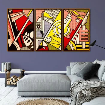 Roy Lichtenstein Abstract Pop Art Canvas Painting Vintage Kraft Posters Classic Wall Stickers Wall Art For Nursery Kids Bedroom
Roy Lichtenstein Abstract Pop Art Canvas Painting Vintage Kraft Posters Classic Wall Stickers Wall Art For Nursery Kids Bedroom