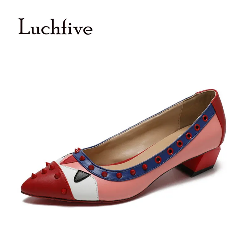 2018 Monster Real Leather High Heel Shoes Woman Pointed Toe Rivet Mixed Color Patchwork Pumps Women Cute Casual Shoes
2018 Monster Real Leather High Heel Shoes Woman Pointed Toe Rivet Mixed Color Patchwork Pumps Women Cute Casual Shoes