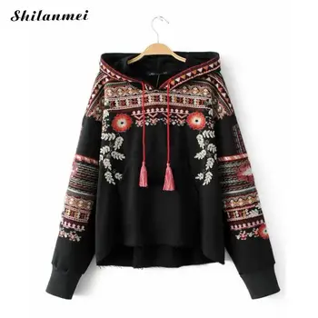 High Quality 2019 Fashion Vintage Heavy Industry Sequin Embroidery Sweatshirt Femme Hoodies Autumn Winter Hip Hop Streetwear Top
High Quality 2019 Fashion Vintage Heavy Industry Sequin Embroidery Sweatshirt Femme Hoodies Autumn Winter Hip Hop Streetwear Top