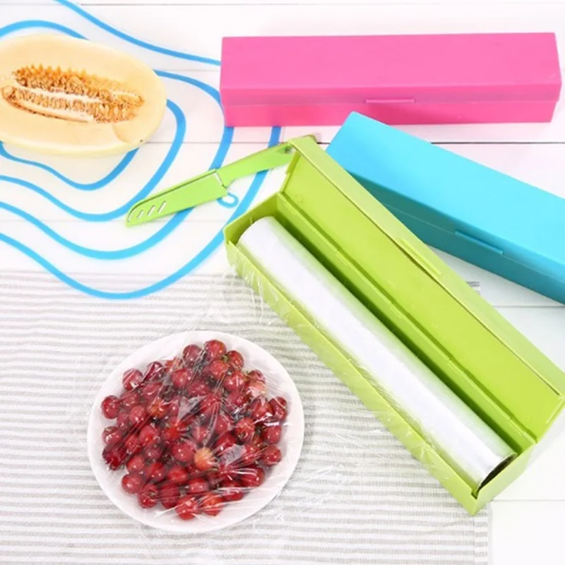 Kitchen Creative Tool Plastic Food Wrap Cling Film Dispenser Aluminum Foil Wax Paper Cutter Cutting Box 3 Colors
Kitchen Creative Tool Plastic Food Wrap Cling Film Dispenser Aluminum Foil Wax Paper Cutter Cutting Box 3 Colors