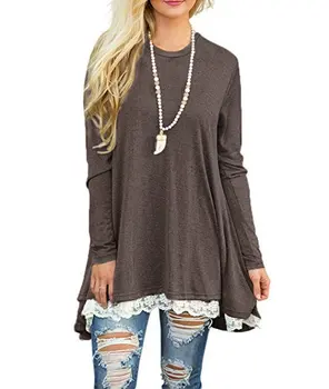 Fashion Autumn Spring Dress Women Lace Edge Patchwork Large Size O Neck Long Sleeve Large Pendulum Dress Loose Mini Dresses 2XL
Fashion Autumn Spring Dress Women Lace Edge Patchwork Large Size O Neck Long Sleeve Large Pendulum Dress Loose Mini Dresses 2XL