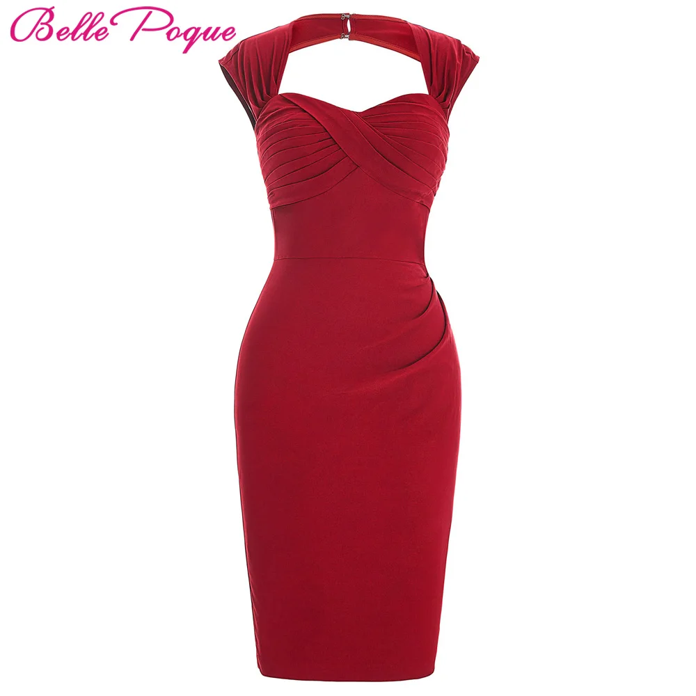Women Dresses 2018 Summer Style Sleeveless Hollowed Back Pencil Dress 1950s Black Red Green Vintage Sheath Bodycon Party Dress
Women Dresses 2018 Summer Style Sleeveless Hollowed Back Pencil Dress 1950s Black Red Green Vintage Sheath Bodycon Party Dress