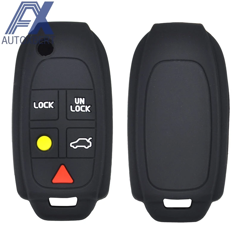 AX Silicone Remote Flip Key Case Fob Shell Cover Skin Holder 5 Button For Volvo XC90 S80 XC70 S60 V70
AX Silicone Remote Flip Key Case Fob Shell Cover Skin Holder 5 Button For Volvo XC90 S80 XC70 S60 V70