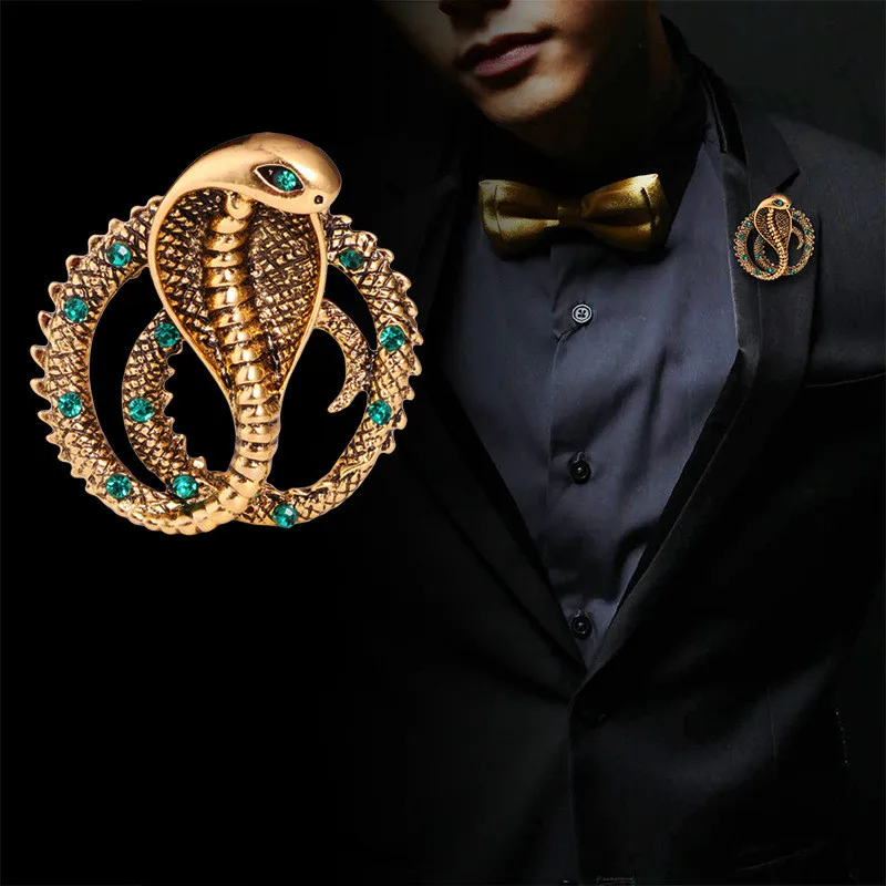 New Original Personality Retro British Metal Pins Cobra Snake Brooch Jewelry Luxury Lapel Pin Badge Brooches for Men Accessories
New Original Personality Retro British Metal Pins Cobra Snake Brooch Jewelry Luxury Lapel Pin Badge Brooches for Men Accessories