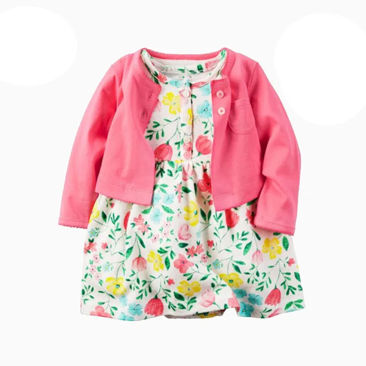 BGYCHID 2018 Baby Girl Dress Toddlers Spring Autumn 2pcs Coat+Dress for Toddlers Baby Girls Clothing 113