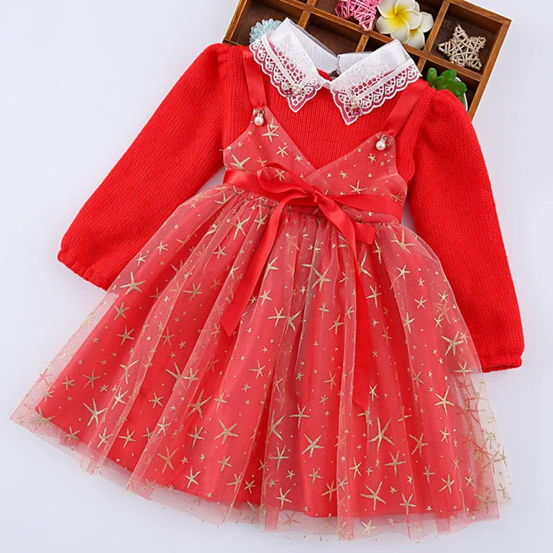 Girls Dress Winter Thick Warm Lantern Sleeve Sequined Star Kids Dresses for Girls Children Christmas Clothing Kids Clothes 3-9Y
Girls Dress Winter Thick Warm Lantern Sleeve Sequined Star Kids Dresses for Girls Children Christmas Clothing Kids Clothes 3-9Y