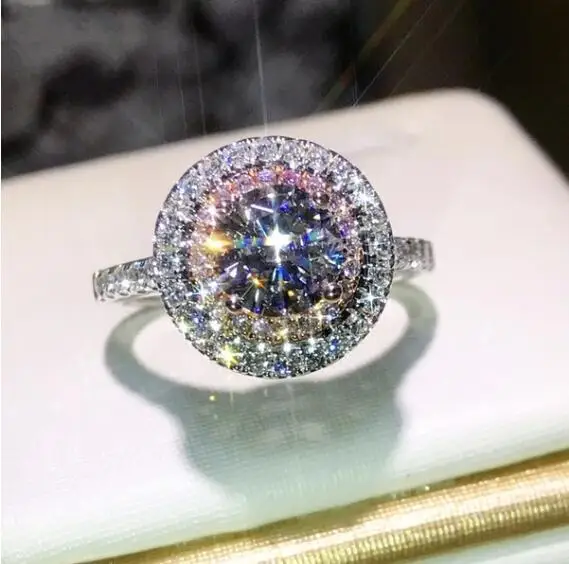Queen Princess Ring White Gold Filled Round Pink Crystal Zircon Women's Engagement Wedding Jewelry
Queen Princess Ring White Gold Filled Round Pink Crystal Zircon Women's Engagement Wedding Jewelry