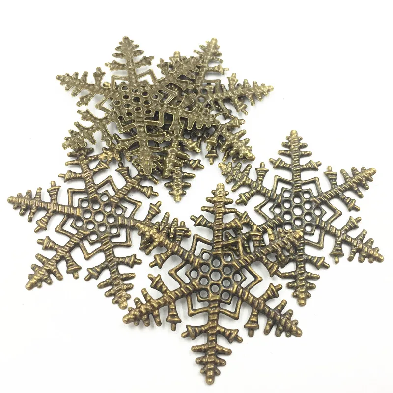 10Pcs Bronze Tone Snowflake Christmas Xmas Metal Connectors Embelishment Filigree Wraps Hollow Bag DIY Ornament Charms 45mm
10Pcs Bronze Tone Snowflake Christmas Xmas Metal Connectors Embelishment Filigree Wraps Hollow Bag DIY Ornament Charms 45mm