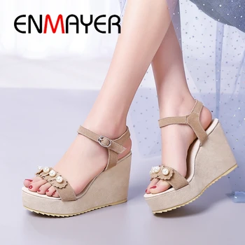 ENMAYER 2019 New Arrival Women High Heel Platform Sandals Cow Suede Basic Casual Women Fashion Shoes Size 34-43 LY2215
ENMAYER 2019 New Arrival Women High Heel Platform Sandals Cow Suede Basic Casual Women Fashion Shoes Size 34-43 LY2215