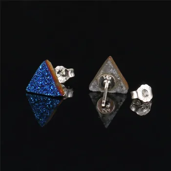 ManKuu 8mm Small Natural Druzy Stone Earrings 4 Colors Triangle Mineral Crystal Gem Stone Stud Earrings Fashion Gifts For Women
ManKuu 8mm Small Natural Druzy Stone Earrings 4 Colors Triangle Mineral Crystal Gem Stone Stud Earrings Fashion Gifts For Women