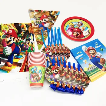 89pcs/pack Mario Bros theme disposable tableware plates cups napkins straws baby shower Mario theme birthday party decoration
89pcs/pack Mario Bros theme disposable tableware plates cups napkins straws baby shower Mario theme birthday party decoration
