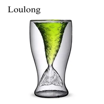 Novelty Crystal Double Wall Transparent Mermaid Shot Glass Borrelglas Heat-proof Mermaid Cup Cocktail Wine Glass Bar Party Cup
Novelty Crystal Double Wall Transparent Mermaid Shot Glass Borrelglas Heat-proof Mermaid Cup Cocktail Wine Glass Bar Party Cup