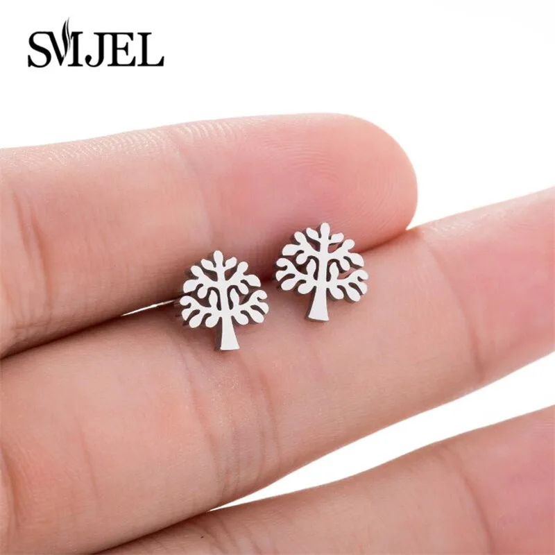 SMJEL Tree of Life Earings Fashion Jewelry Stainless Steel Round Leaf Stud Earrings for Women Jewelry Birthday Gift Brinco
SMJEL Tree of Life Earings Fashion Jewelry Stainless Steel Round Leaf Stud Earrings for Women Jewelry Birthday Gift Brinco