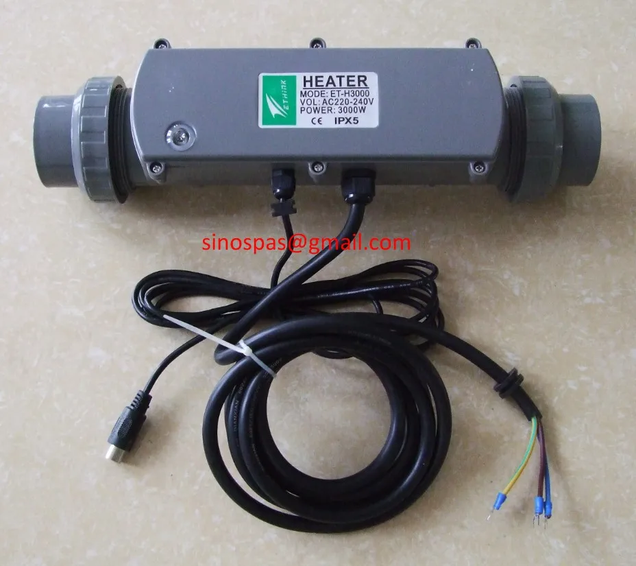 E-Think ET-H3000 HeatSmart spa hot tub heater Ethink ET-H3000 IPX5 improved based on IPX7
E-Think ET-H3000 HeatSmart spa hot tub heater Ethink ET-H3000 IPX5 improved based on IPX7