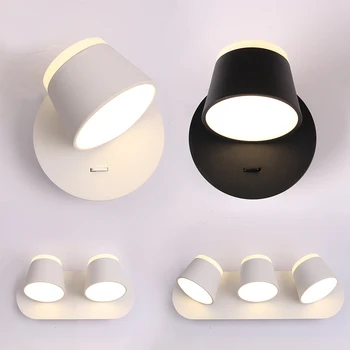 Modern Nordic 1/2/3 Light Rotatable Wall Sconce Light Black/White Lampshade Bedside Wall Reading Lamp Wall Night Light Art Decor
Modern Nordic 1/2/3 Light Rotatable Wall Sconce Light Black/White Lampshade Bedside Wall Reading Lamp Wall Night Light Art Decor