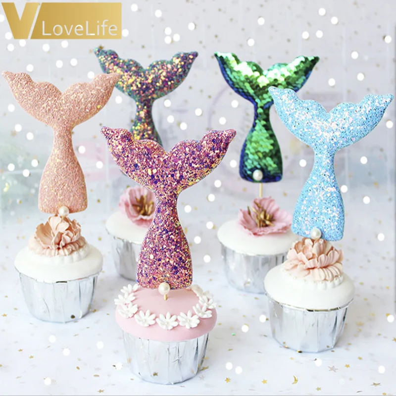 Birthday Cake Toppers Cute Glisten Party Supplies Mermaid Theme Party Cupcake Decor Mermaid Tail Sequins Pearl Fashion
Birthday Cake Toppers Cute Glisten Party Supplies Mermaid Theme Party Cupcake Decor Mermaid Tail Sequins Pearl Fashion