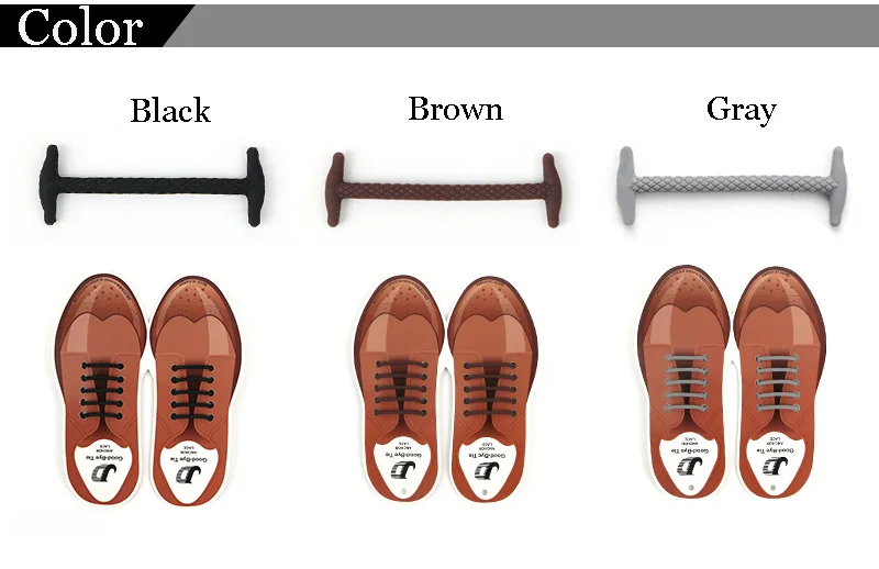 10pcslot Silicone Shoelaces For Leather Shoes Special Shoelace No Tie Shoe Laces For Men Business Lacing Shoes Rubber Shoelace (21)