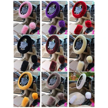 New Arrival 3pcs/set Winter Fur Warm long Wool Plush Steering Wheel Cover Woolen Winter fur Leather Handle
New Arrival 3pcs/set Winter Fur Warm long Wool Plush Steering Wheel Cover Woolen Winter fur Leather Handle