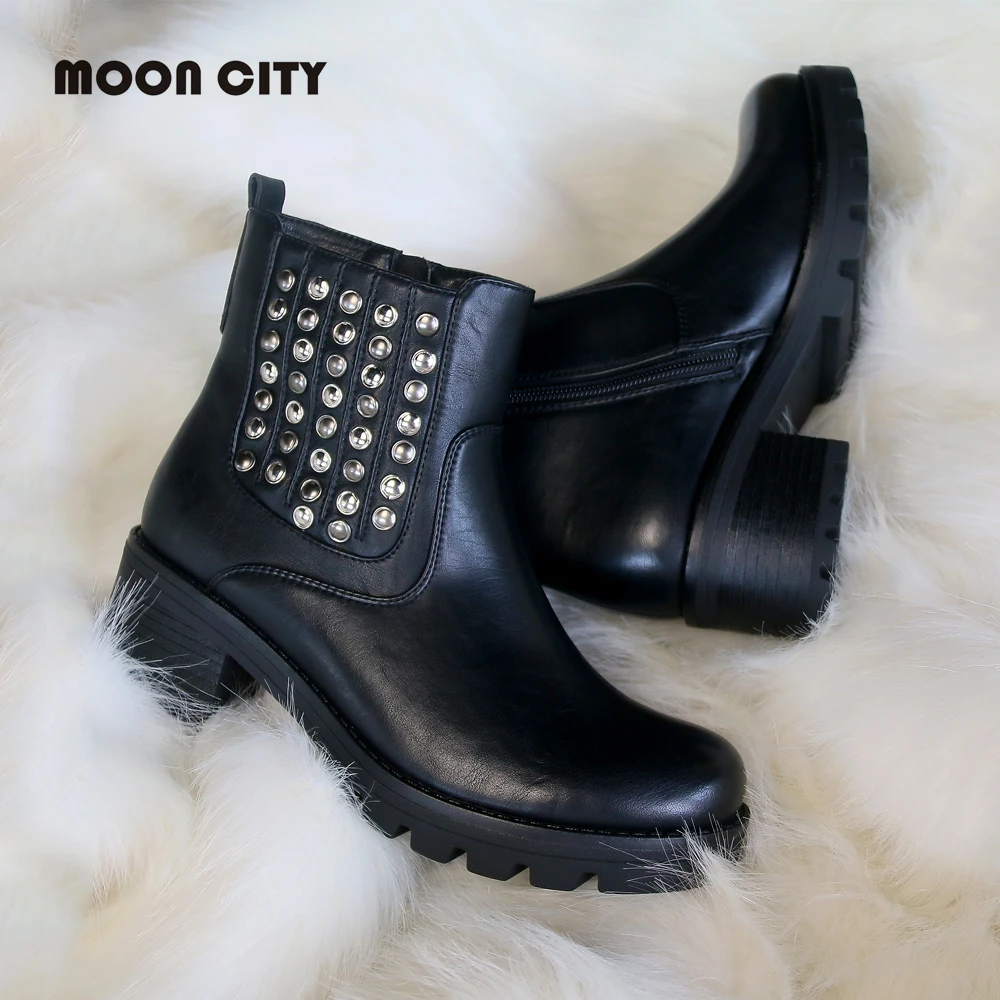 Women's Boots Rivets Faux Leather Booties Ankle Boots Ladies Short shoes Studded Decorated Chelsea Boots Woman Motorcycle Boots
Women's Boots Rivets Faux Leather Booties Ankle Boots Ladies Short shoes Studded Decorated Chelsea Boots Woman Motorcycle Boots