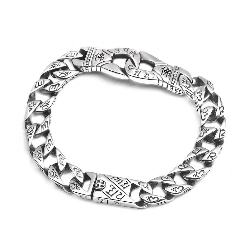 punk Buddha word titanium steel with resto ancient ways male fashion 2- CE518 clasped hands
punk Buddha word titanium steel with resto ancient ways male fashion 2- CE518 clasped hands