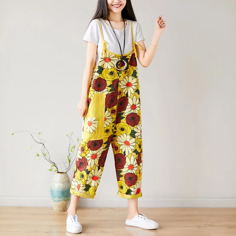 Plus Size Rompers Womens Jumpsuit Print 2019 Spring Summer Cotton Overalls for Women Casual Holes Loose Trousers Korean Fashion
Plus Size Rompers Womens Jumpsuit Print 2019 Spring Summer Cotton Overalls for Women Casual Holes Loose Trousers Korean Fashion