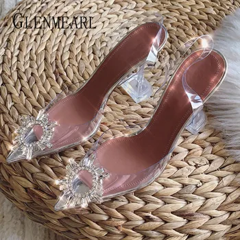 Women Pumps Transparent High Heels Sexy Wedding Shoes Brand Rhinestone Party Shoes Slingback Pointed Toe Female Shoe DE
Women Pumps Transparent High Heels Sexy Wedding Shoes Brand Rhinestone Party Shoes Slingback Pointed Toe Female Shoe DE